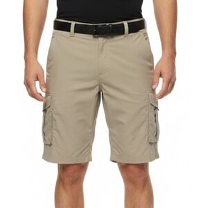 Columbia Men's Cargo Shorts Khaki Omni Shade‎ Sun Protection Size 42W Gorpcore